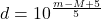 d = 10^{\frac{{m - M + 5}}{5}}