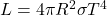 L = 4\pi R^2 \sigma T^4