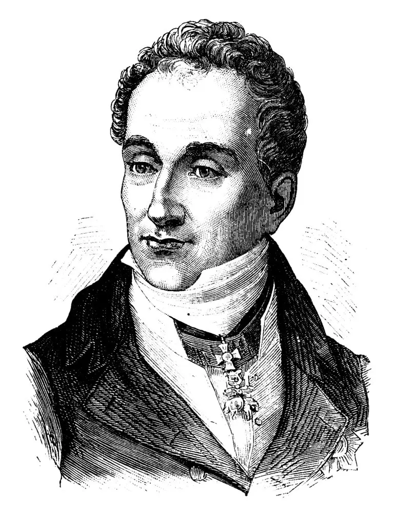 Illustration of Chancellor Klemens Von Metternich, a key figure during the Revolutions of 1848.