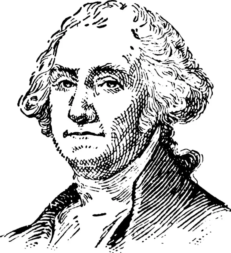 Sketch of George Washington.